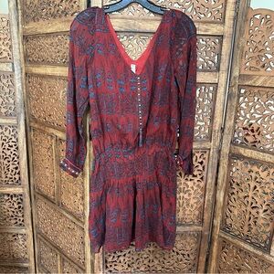 Stephanie Vaille Beaded French Designer Boho Mini Dress size‎ 6